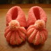 SCARPINE NEONATO IN LANA FATTE  A FERRETTI --- BABY SHOES