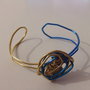 pulsera en azul y oro