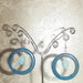 orecchini a cerchio blu