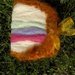 handmade rustic needle felted wool book from the enchanted forest - rainbow