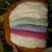 handmade rustic needle felted wool book from the enchanted forest - rainbow