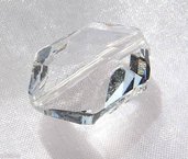 2 pz - Perla in Cristallo Boemo - Crystal - 18 x 12 mm