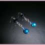 orecchini perla azzurra