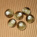 Lotto 6 perle vetro beige 15mm