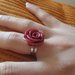 anello con rosa in cernit