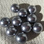 10 perle grigio scuro - 16 mm.