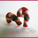 Orecchini Natale Perno bastoncini zucchero fimo cernit idea regalo