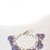 Bracciale argentato con Perle rivestite all'uncinetto lilla e perle decorative