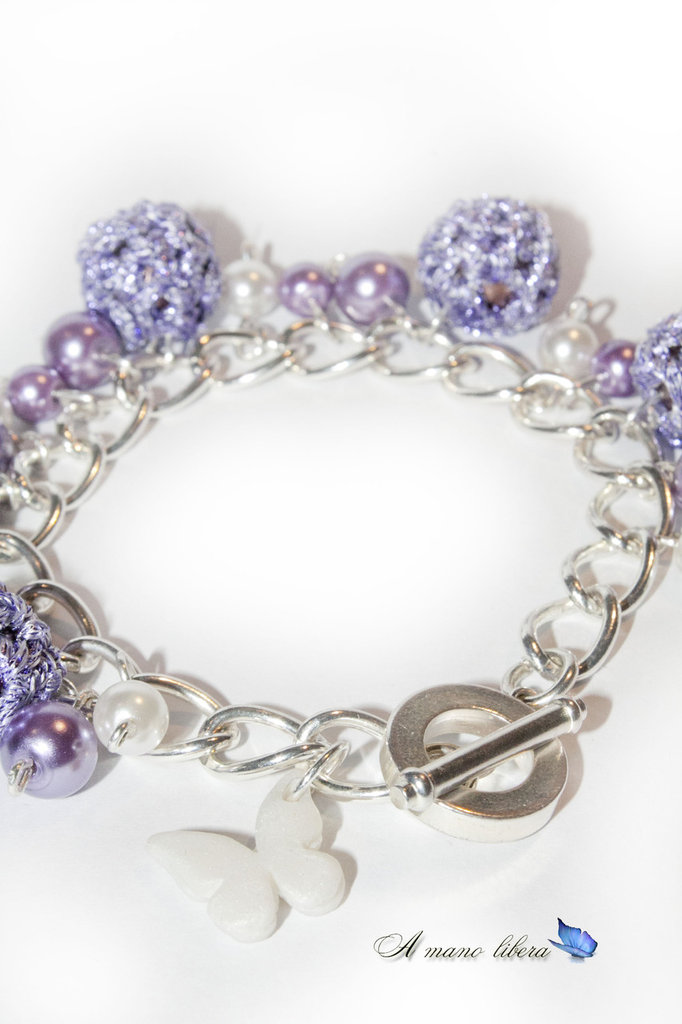 Bracciale trasparente semirigido con pietre sfaccettate Floriana