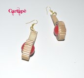 Gold paper earrings
