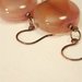 Vintage Peach Earrings - Orecchini in rame anticato e piedra dura