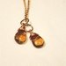 Squared Earrings Drops - Orecchini con gocce ambra