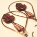 Drops and Leaves Earrings copper- Orecchini con gocce in rame e foglie
