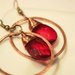 Red Rubin Drops Earrings - Orecchini con gocce sfaccettate rosso rubino
