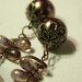 Purple Plum Vintage Earrings - Oecchini con perle e gocce in vetro Picasso Czech