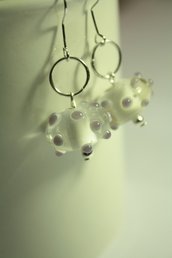 Pois Lilac Earrings - Orecchini con rondelle a pois di Murano