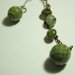 Green Cones Earrings - Orecchini con perle in vetro come pigne