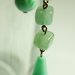 Aqua 2 Earrings - Orecchini con perle in vetro e semicristalli verde acqua
