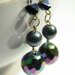 Disco earrings - Orecchini in vetro perlato sfaccettato