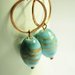 Gold Dust Earrings - Orecchini con perle in vetro murano decorate in oro