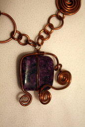 collana con pietra viola
