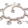 BRACCIALE charms stellina stelle argento tibetano