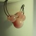 Pink Bubbles - Orecchini cerchi in rame e perle in vetro e lucite