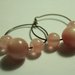 Pink Bubbles - Orecchini cerchi in rame e perle in vetro e lucite