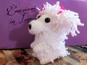 barboncino bianco all'uncinetto - white poodle crochet
