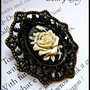 VICTORIAN ROSE CAMMEO BROOCH-SPILLA VINTAGE-VITTORIANA CON CAMMEO