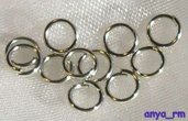 50 Anellini nikel free color Argento 5 mm