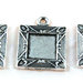 cammeo charms argento tibetano 18mm lotto da 3 pezzi