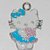 Hello kitty charms ciondolo smaltato azzurra fiori rosa