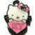 Hello kitty charms ciondolo smaltato cuore rosa scuro