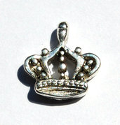 lotto da 5 charms charm corona argento tibetano 1,3cm 