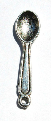 lotto da 5 charms cucchiaio argento tibetano 2,5cm 