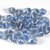 Lotto 4 perle in vetro di murano cuore azzurro