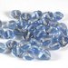 Lotto 4 perle in vetro di murano cuore azzurro