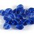 Lotto 4 perle in vetro di murano da 1 cm a cuore blu