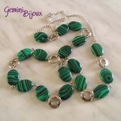 Collana Ovali Malachite Collana Ovali Malachite
