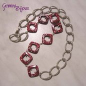 Collana Rombi Rossa Collana Rombi Rossa