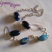 Collana Agata Blu Collana Agata Blu