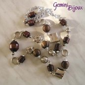 Collana Legno e Argento Collana Legno e Argento