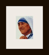 PDF schema ritratto Madre Teresa di Calcutta in peyote pattern - solo per uso personale