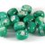Lotto 2 perle ovali verdi vetro di murano 1,5 cm
