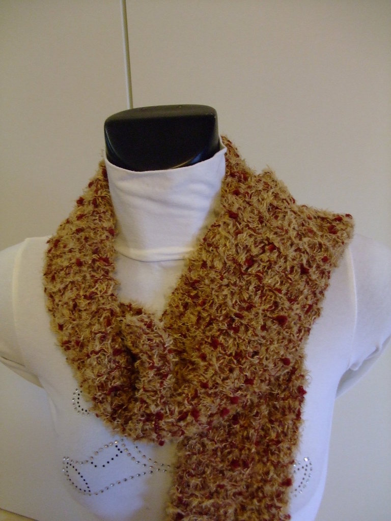Anjing - Sciarpa a Maglia con Stampa Leopardata, Scialle Oversize, Morbida Lana, Spessa e Calda, Wine Red, Taglia Unica