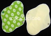 salvaslip impermeabile lavabile (stelle verdi chiari) / waterproof  AIO cloth pantyliner