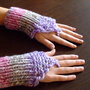 Guanti di lana multicolor. Fingerless,gloves,mittens,wool knitted,multicolor
