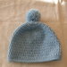Cuffia baby di lana azzurra 2-4 anni. Baby cap,pale blue azure,wool,crocheted,2-4 years