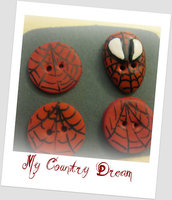 Bottoni "Spiderman" set 4 pz